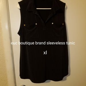 Sleeveless top xl black brass hardware